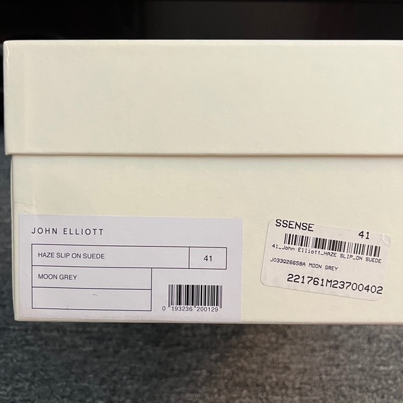 JOHN ELLIOTT Moon Grey Haze Low-Top Seude Slip-On Sneakers 41 NIB 9.5 10 - Picture 13 of 13